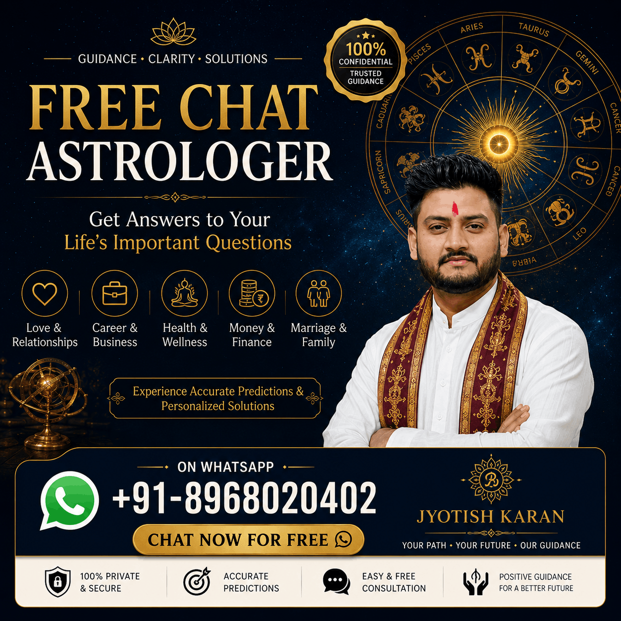 Free Astrology Chat WhatsApp Number â€“ Your Direct Line to Expert Astrological Guidance! - Astrologer in East Delhi